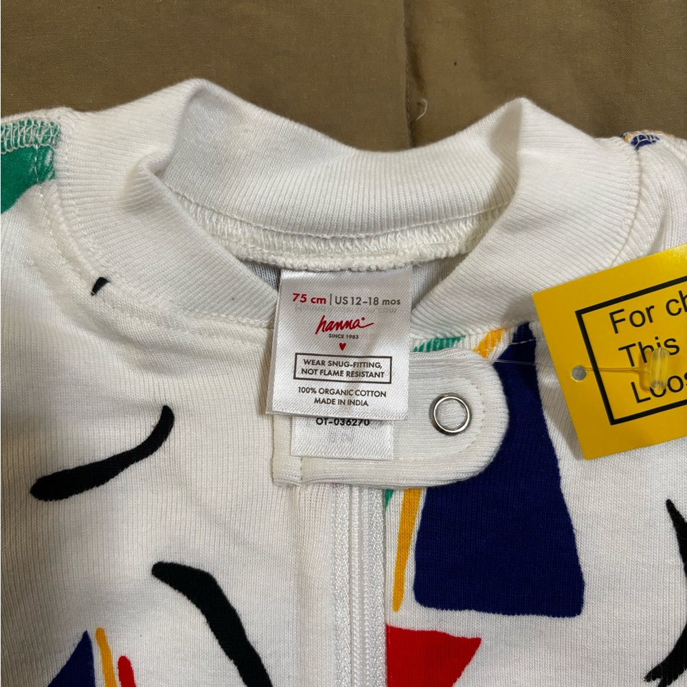 Hanna Andersson sailboat design zip-up pajamas - Picture 2 of 2